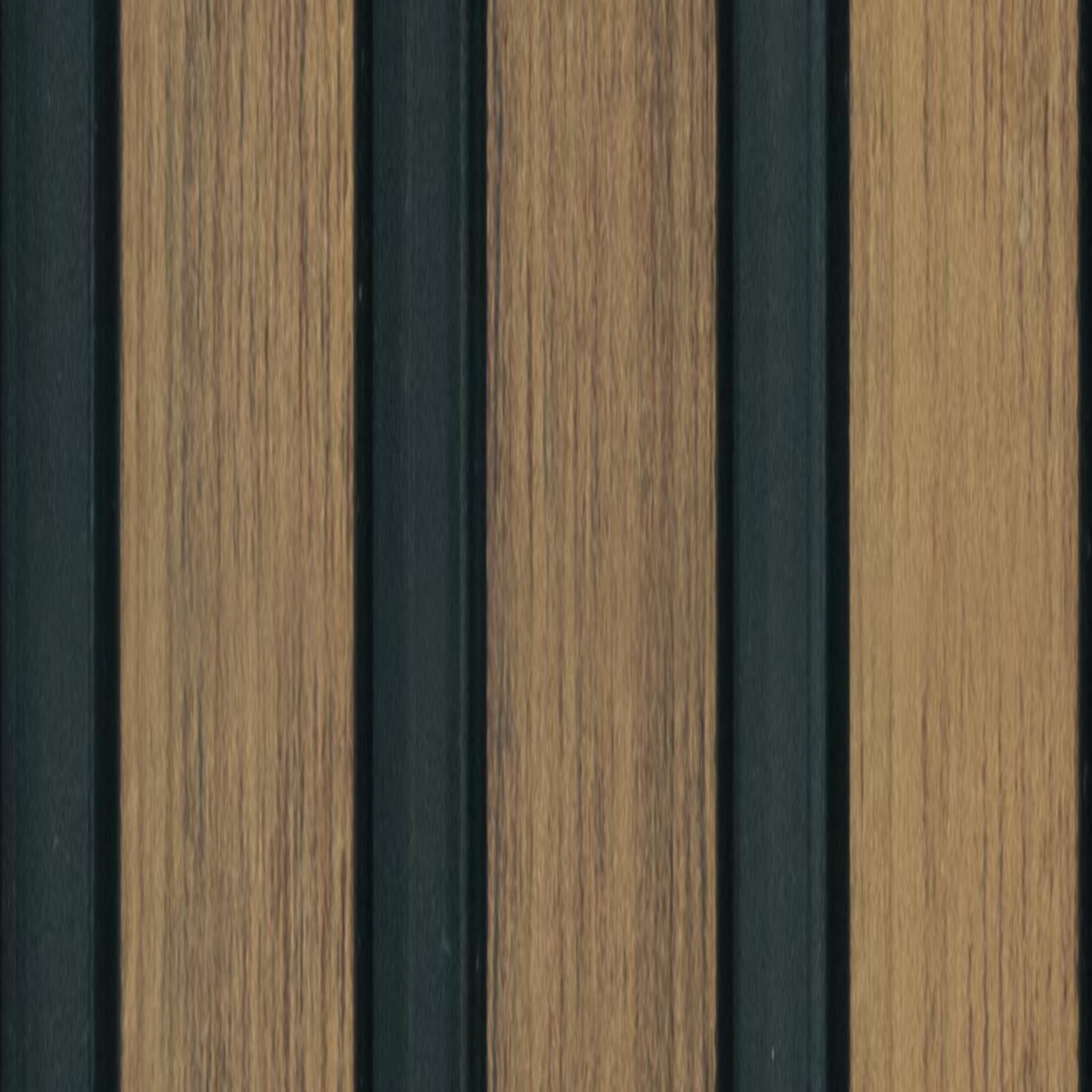 Premium Charcoal Panel Wood Louvers Brown 8x0.4 Ft - Pn 00643