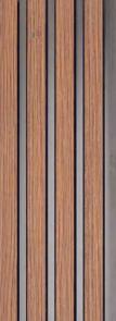 Premium Charcoal Panel Wood Louvers Brown 8x0.4 Ft - Pn 00645