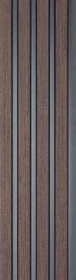 Charcoal Louvers Panel Wood Brown 8x0.4 Ft - Pn 00646