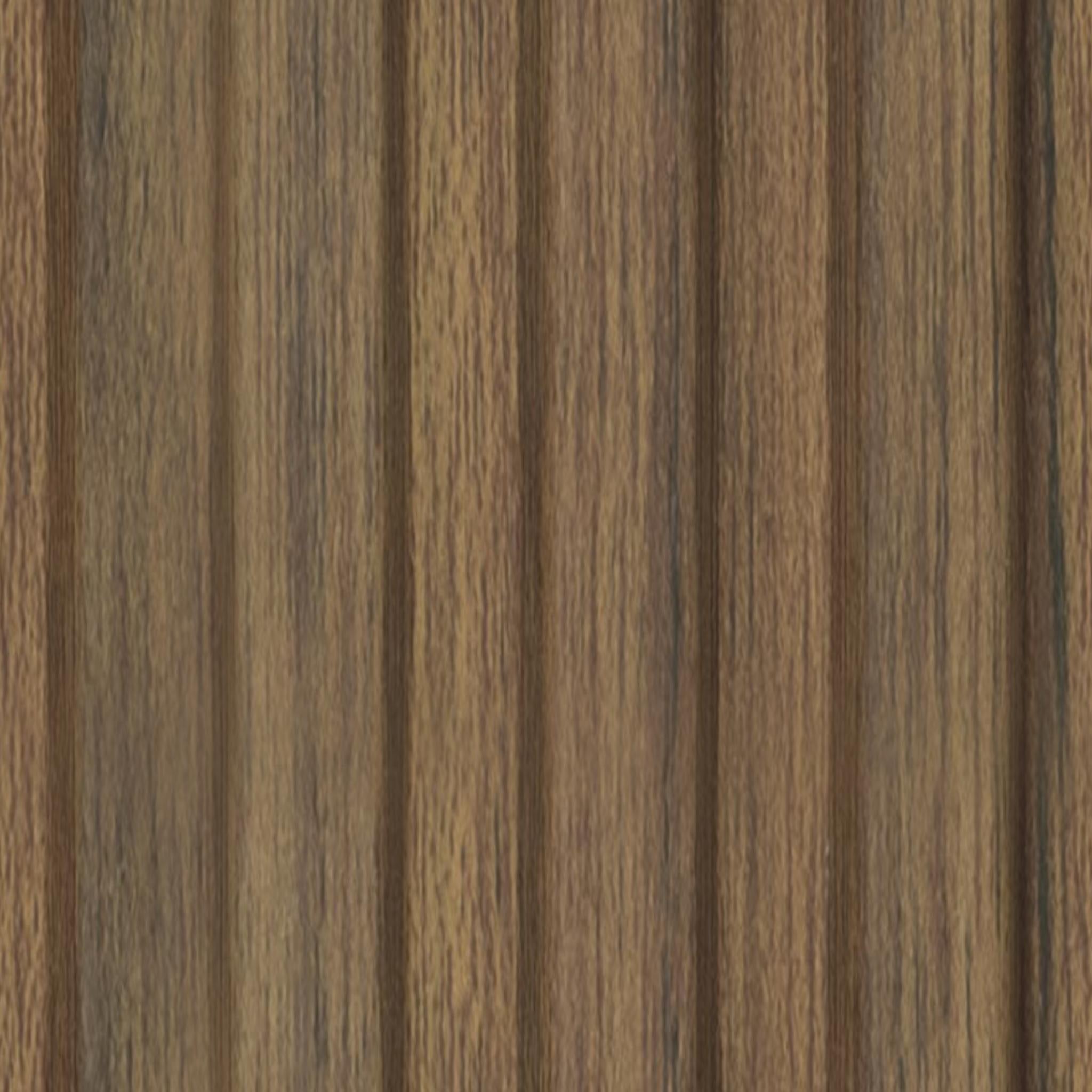 Premium Charcoal Panel Wood Louvers Brown 8x0.4 Ft - Pn 00648