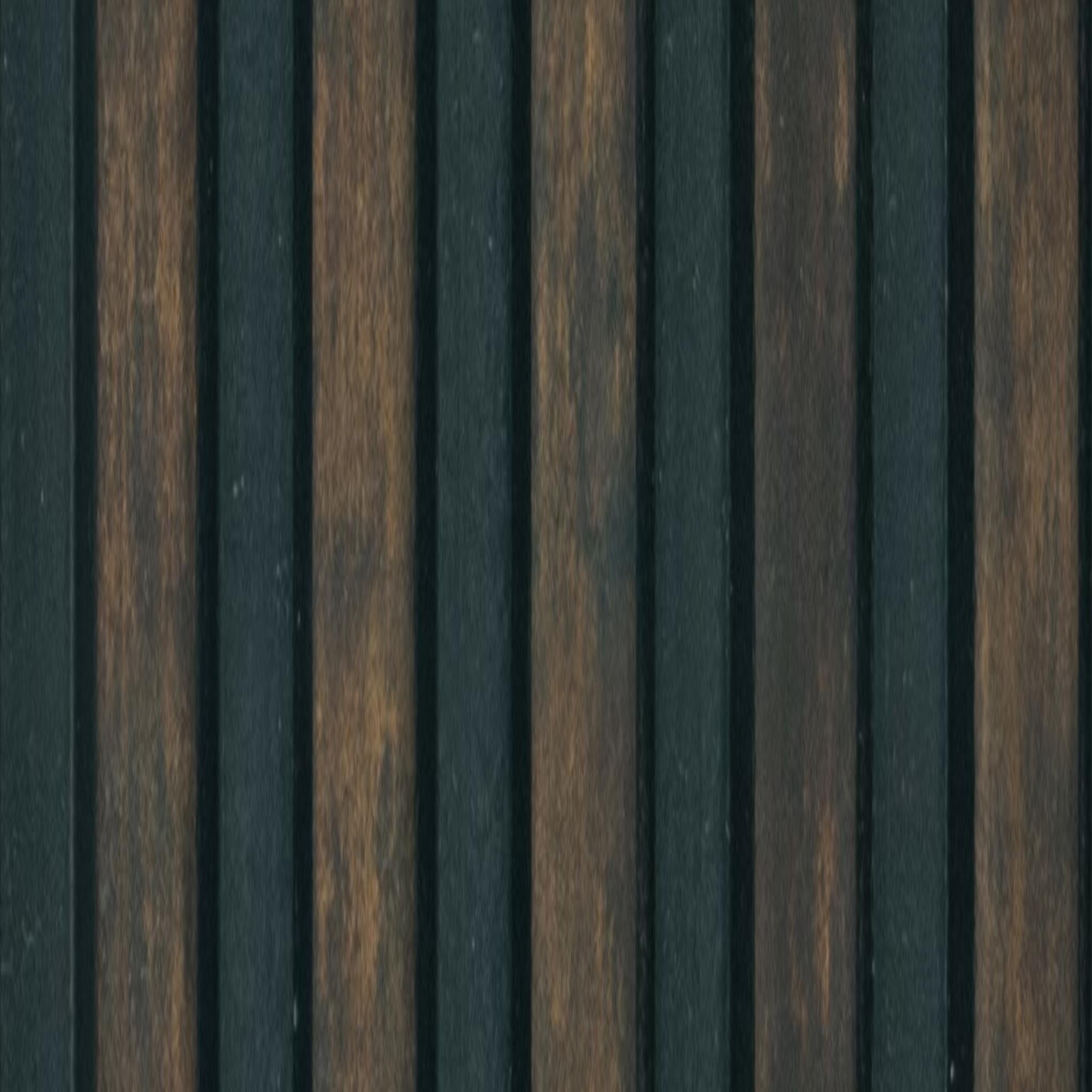 Premium Charcoal Panel Wood Louvers Brown 8x0.4 Ft - Pn 00649