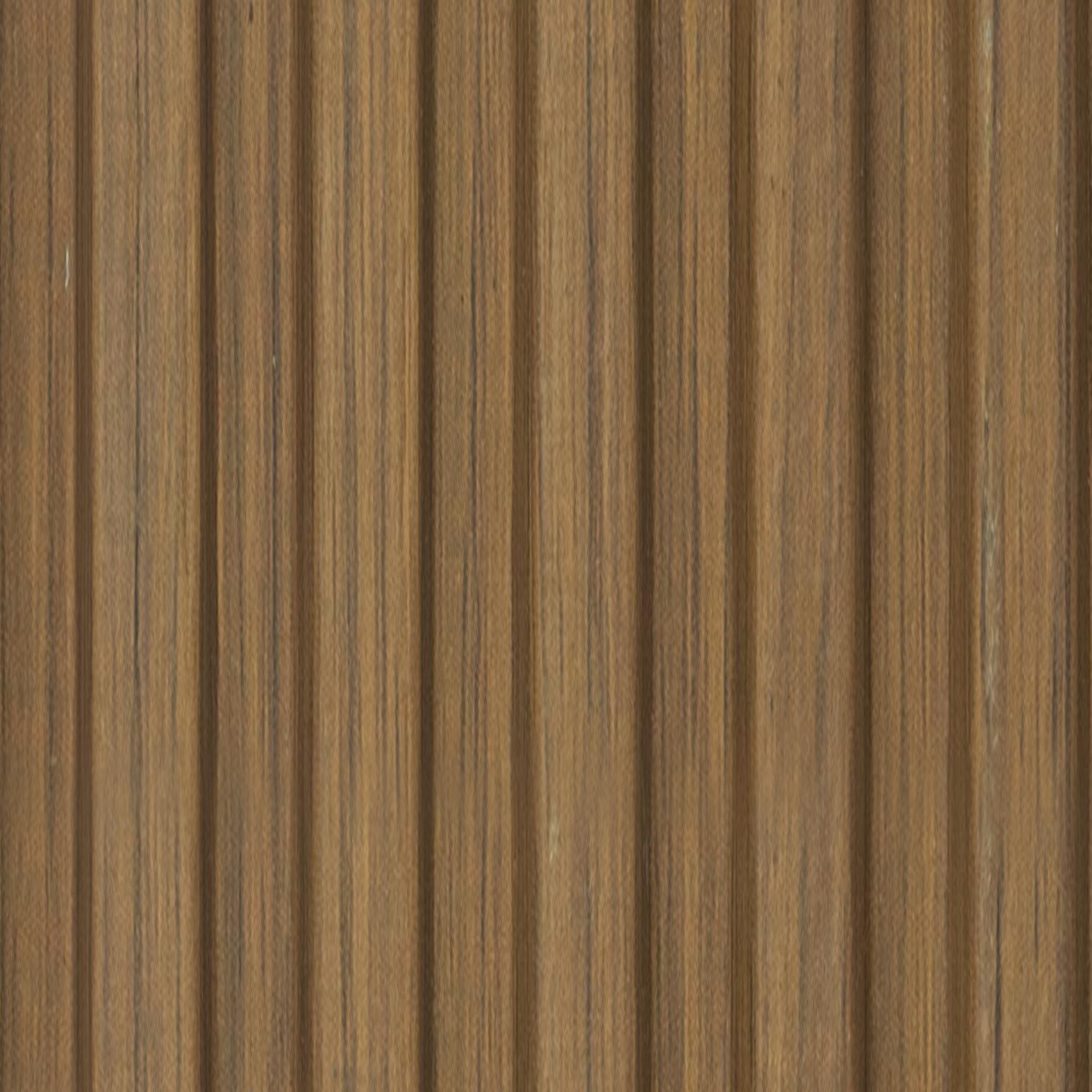 Premium Charcoal Panel Wood Louvers Brown 8x0.4 Ft - Pn 00650