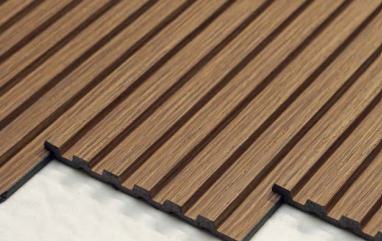 Premium Charcoal Panel Wood Louvers Brown 8x0.4 Ft - Pn 00650
