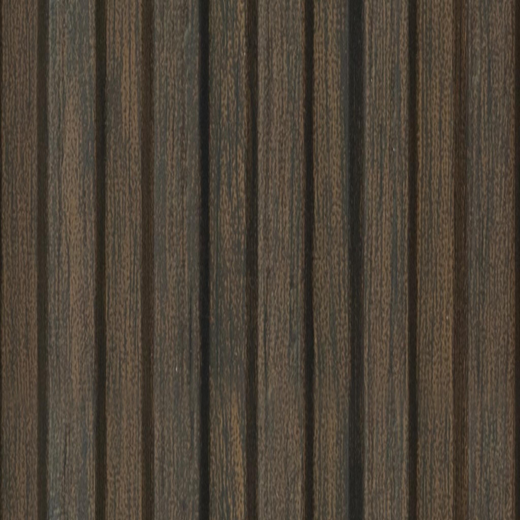 Premium Charcoal Panel Wood Louvers Brown 8x0.4 Ft - Pn 00651