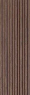 Premium Charcoal Panel Wood Louvers Brown 8x0.4 Ft - Pn 00651