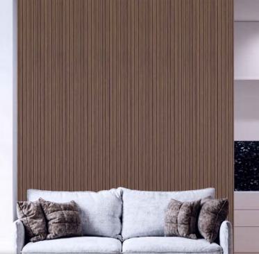 Premium Charcoal Panel Wood Louvers Brown 8x0.4 Ft - Pn 00651