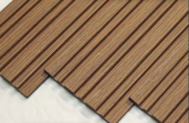 Premium Charcoal Panel Wood Louvers Brown 8x0.4 Ft - Pn 00652