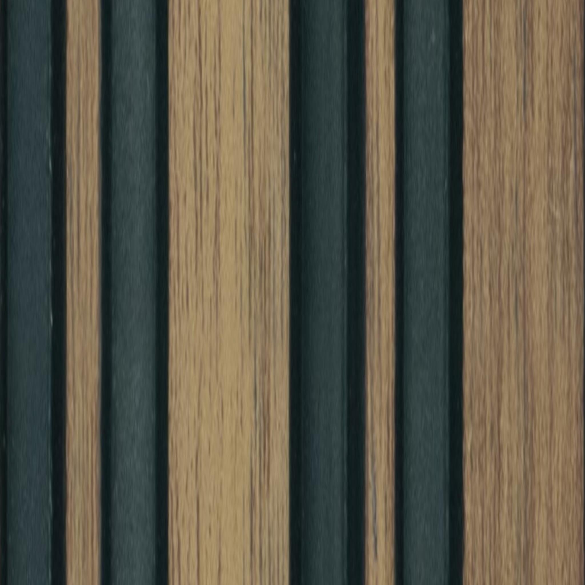 Premium Charcoal Panel Wood Louvers Brown 8x0.4 Ft - Pn 00654