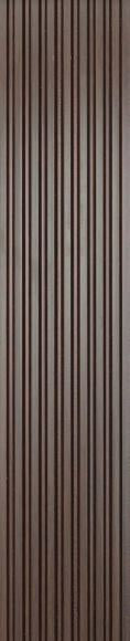 Premium Charcoal Panel Wood Louvers Brown 8x0.4 Ft - Pn 03423