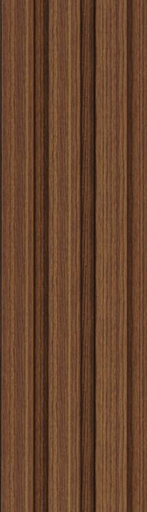 Wooden Panels Premium Charcoal Panel 8x0.42 ft wood louvers Brown PN 05459
