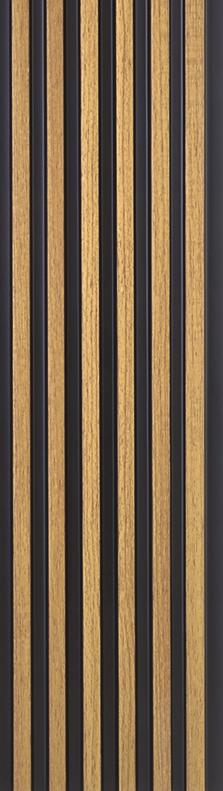 Wooden Panels Premium Charcoal Panel 8x0.42 ft wood louvers Brown PN 05482