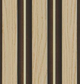 Brown wooden louver with visible wood grain texture and charcoal gaps between slats