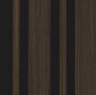 Wooden Effect Charcoal Louver Wood Brown 8x0.41 Ft - 1629