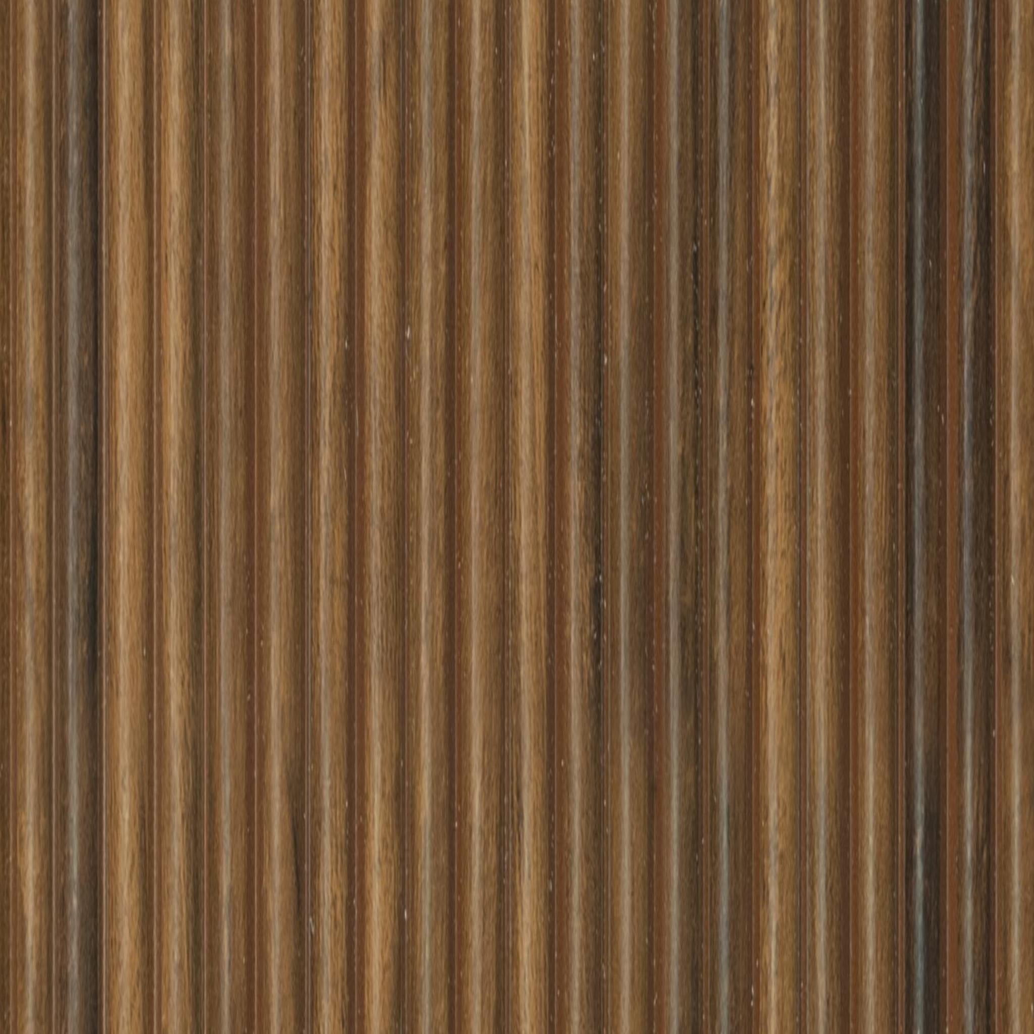 Premium Charcoal Panel Wood Louvers Brown 8x0.52 Ft - Pn 00529