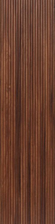 Premium Charcoal Panel Wood Louvers Brown 8x0.52 Ft - Pn 00529