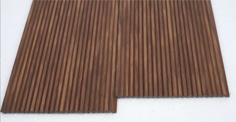 Premium Charcoal Panel Wood Louvers Brown 8x0.52 Ft - Pn 00530