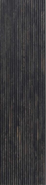 Premium Charcoal Panel Wood Louvers Brown 8x0.52 Ft - Pn 00531