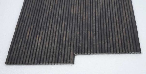 Premium Charcoal Panel Wood Louvers Brown 8x0.52 Ft - Pn 00531