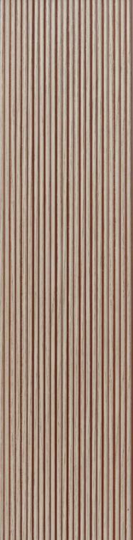 Premium Charcoal Panel Wood Louvers Brown 8x0.52 Ft - Pn 00532