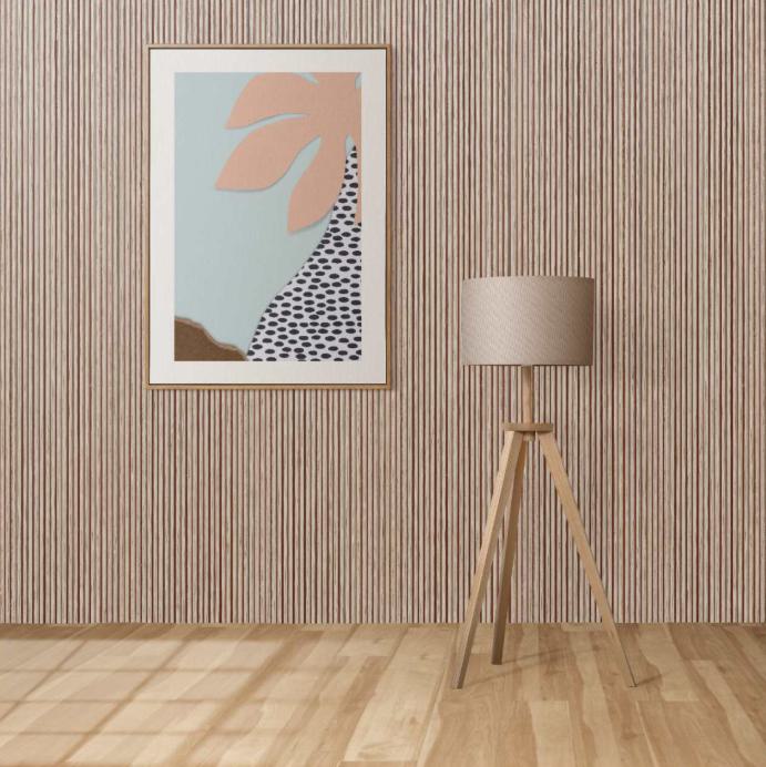 Premium Charcoal Panel Wood Louvers Brown 8x0.52 Ft - Pn 00532