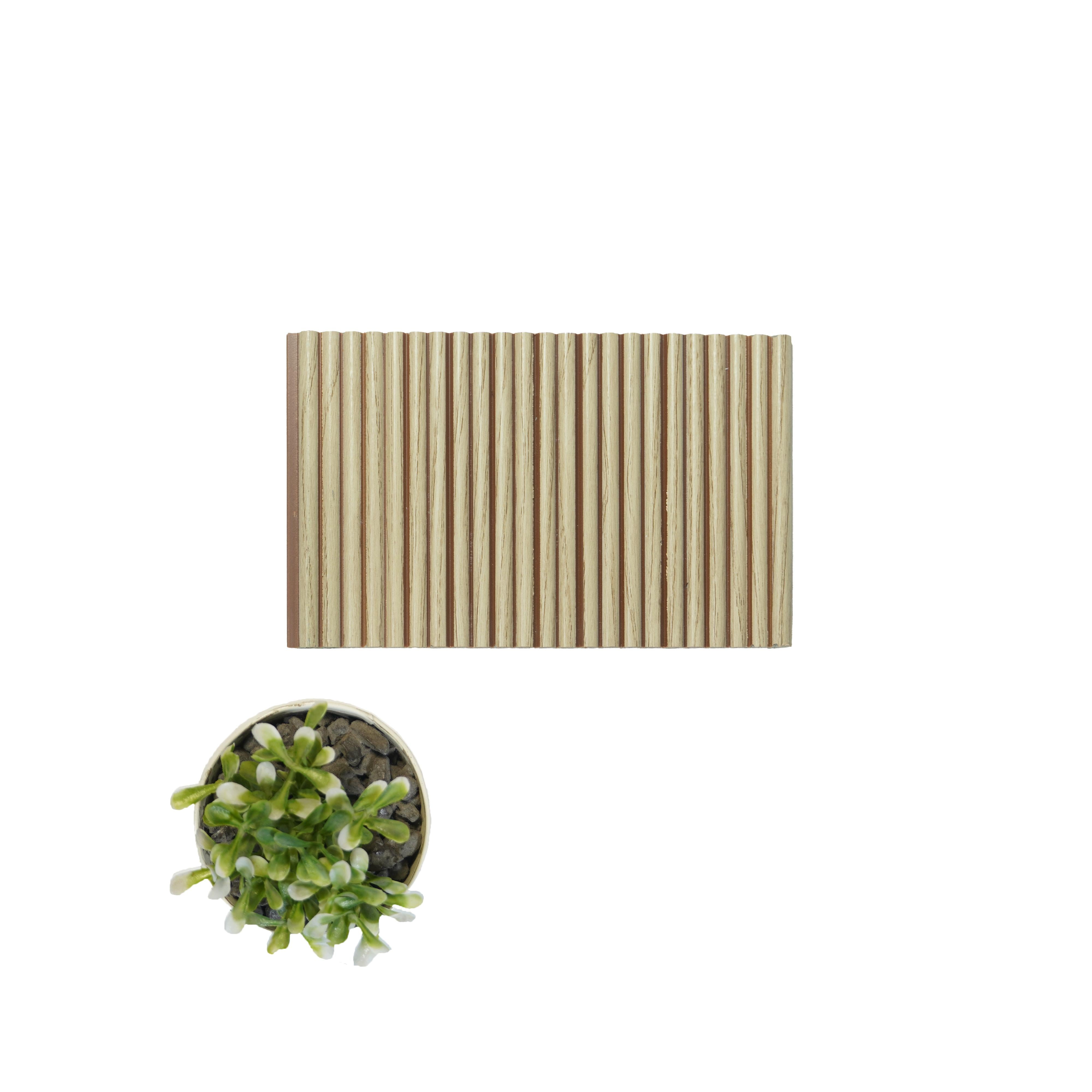 Premium Charcoal Panel Wood Louvers Brown 8x0.52 Ft - Pn 00532