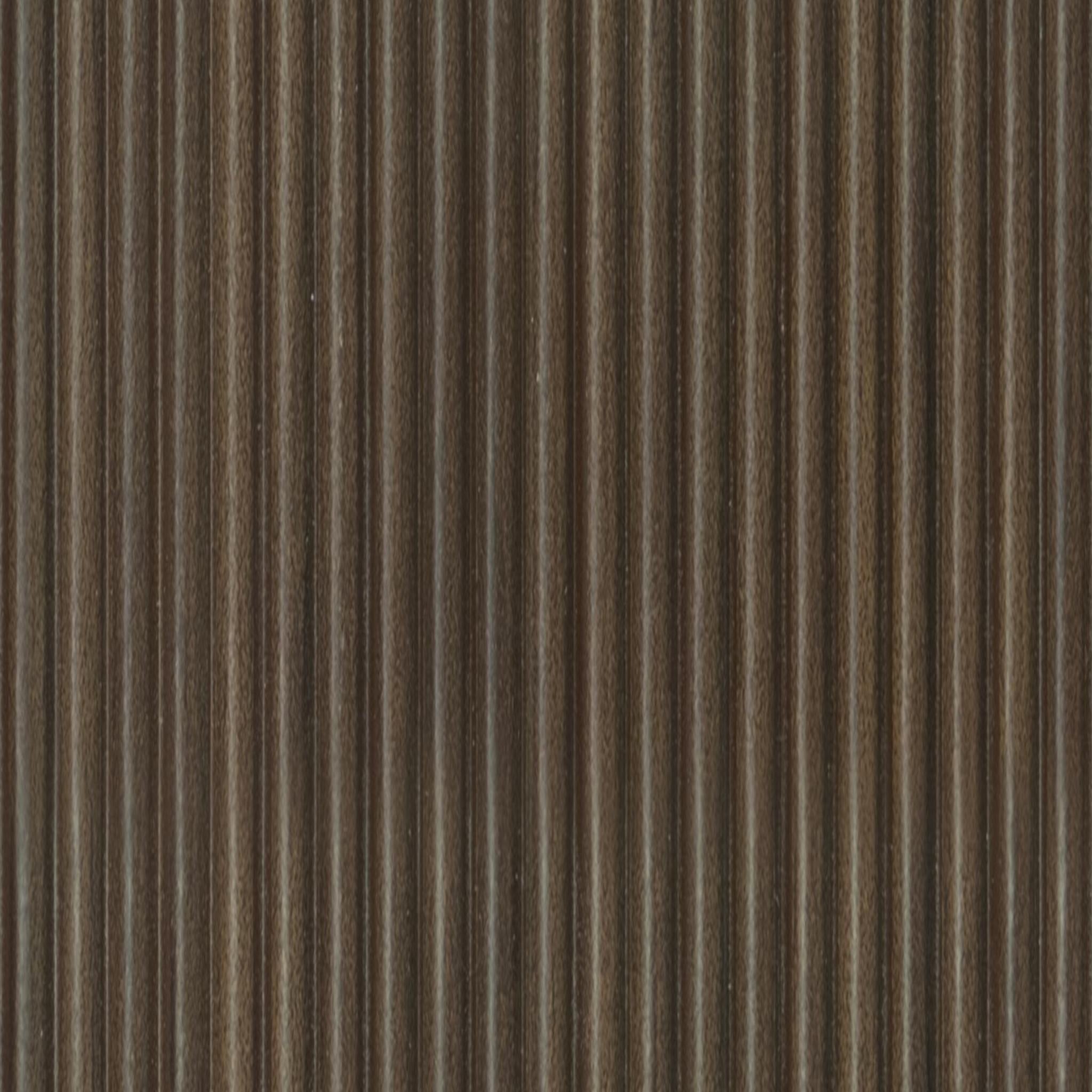 Premium Charcoal Panel Wood Louvers Brown 8x0.52 Ft - Pn 00533