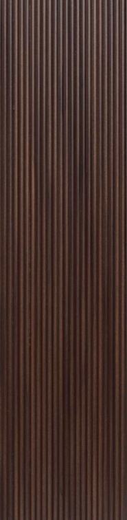 Premium Charcoal Panel Wood Louvers Brown 8x0.52 Ft - Pn 00533