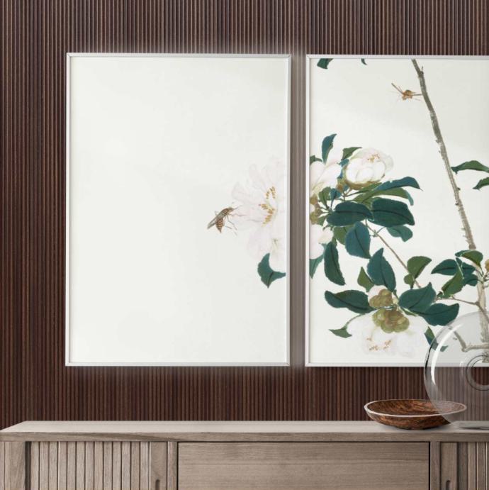 Premium Charcoal Panel Wood Louvers Brown 8x0.52 Ft - Pn 00533