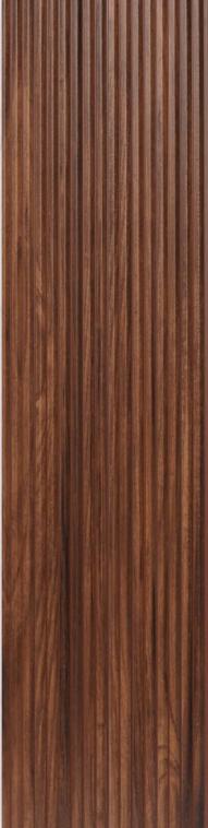 Brown Wooden Charcoal Louvers Panel Wood 8x0.52 Ft - Pn 00536