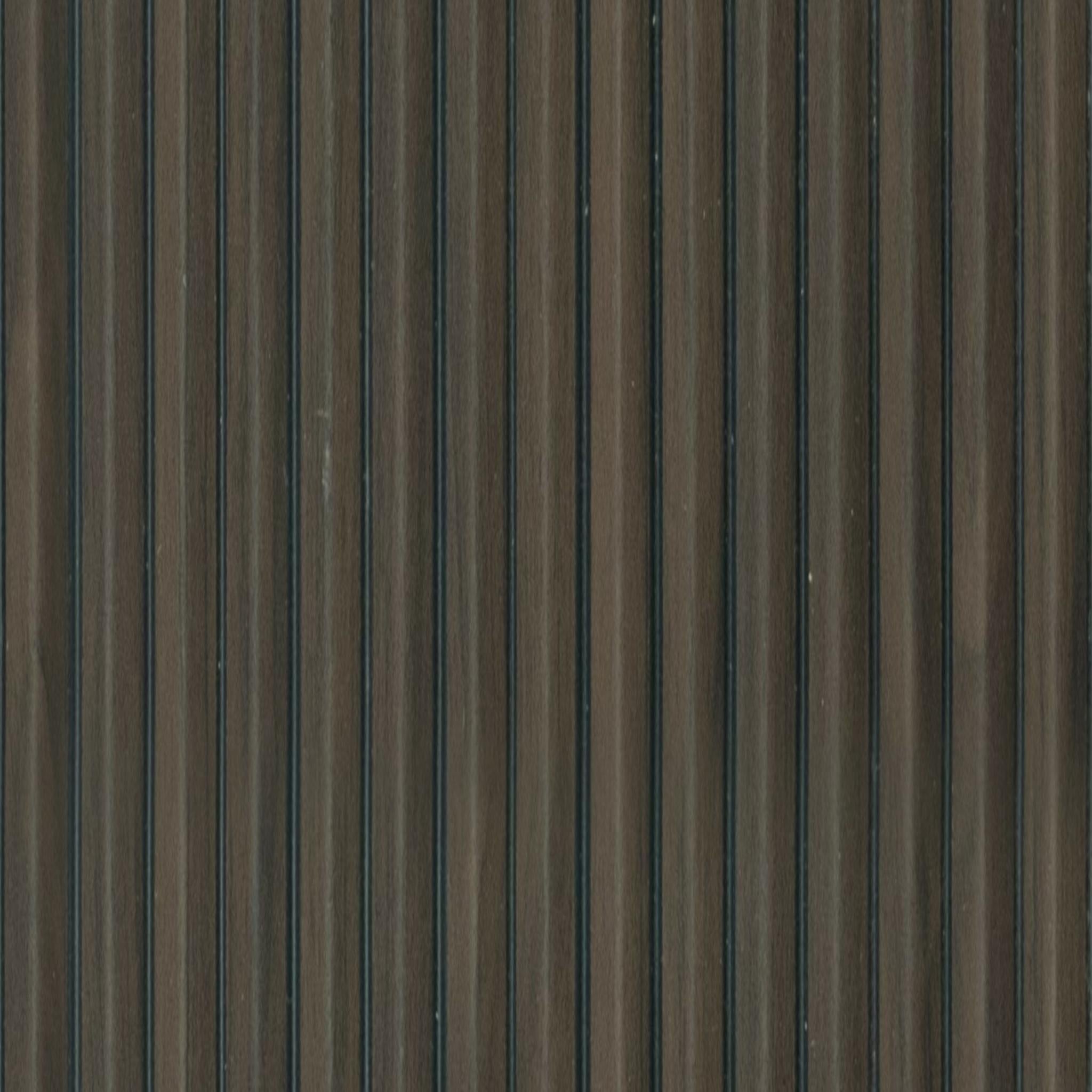 Premium Charcoal Panel Wood Louvers Brown 8x0.52 Ft - Pn 00537