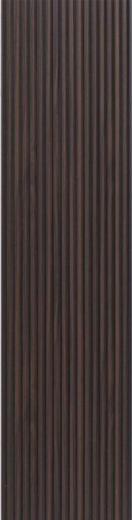 Premium Charcoal Panel Wood Louvers Brown 8x0.52 Ft - Pn 00537