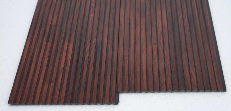 Premium Charcoal Panel Wood Louvers Brown 8x0.52 Ft - Pn 00538