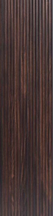 Premium Charcoal Panel Wood Louvers Brown 8x0.52 Ft - Pn 00539