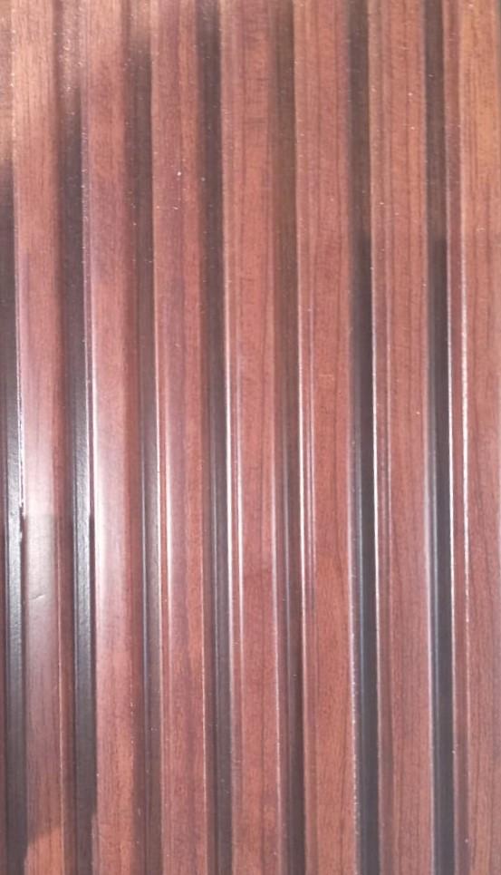 Premium Charcoal Panel Wood Louvers Brown 9.5x0.41 Ft - Pn 03518