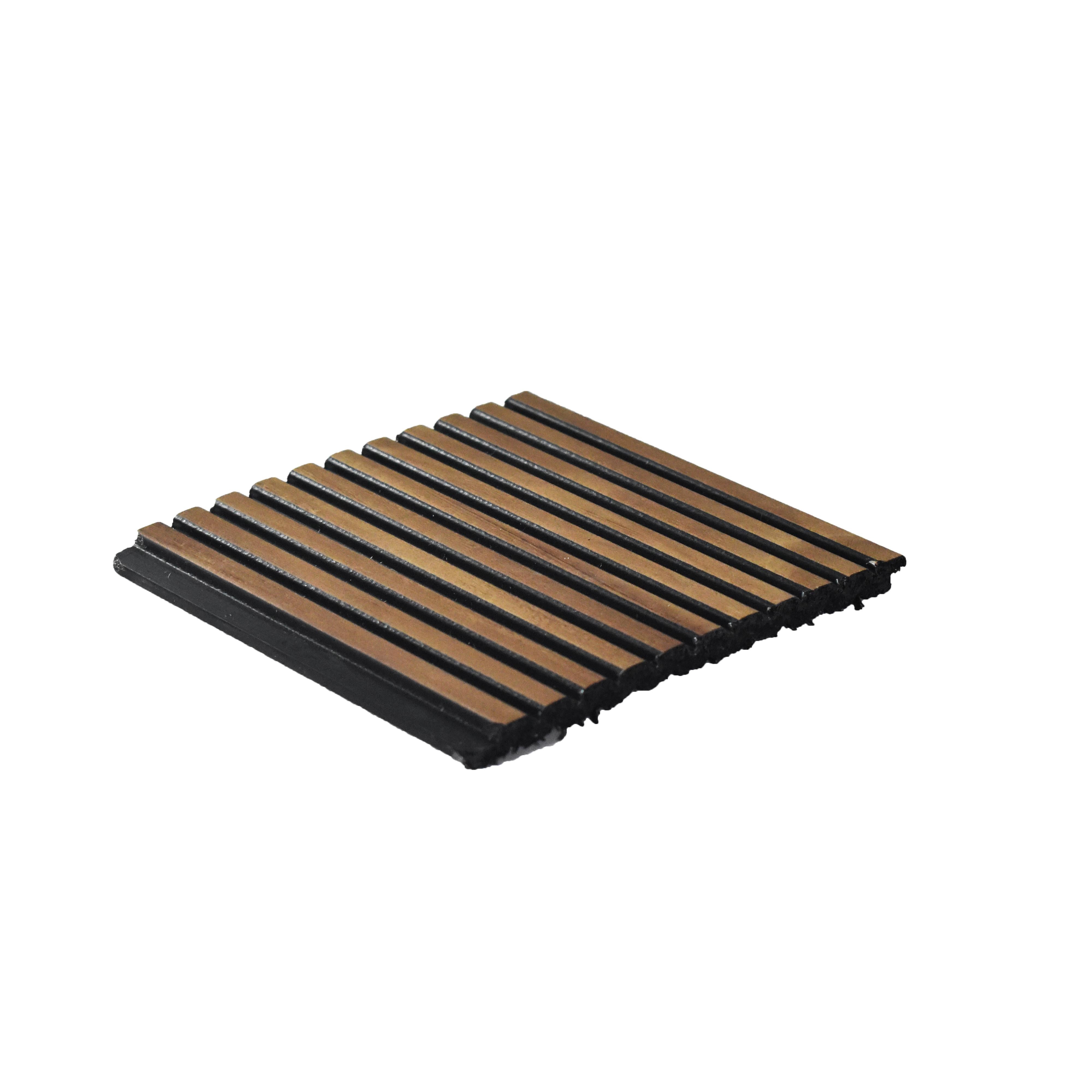 Premium Charcoal Panel Wood Louvers Brown 9.5x0.32 Ft - Pn 00473
