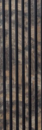 Brown Wooden Charcoal Louver Wood 9.5x0.32 Ft - Pn 00475