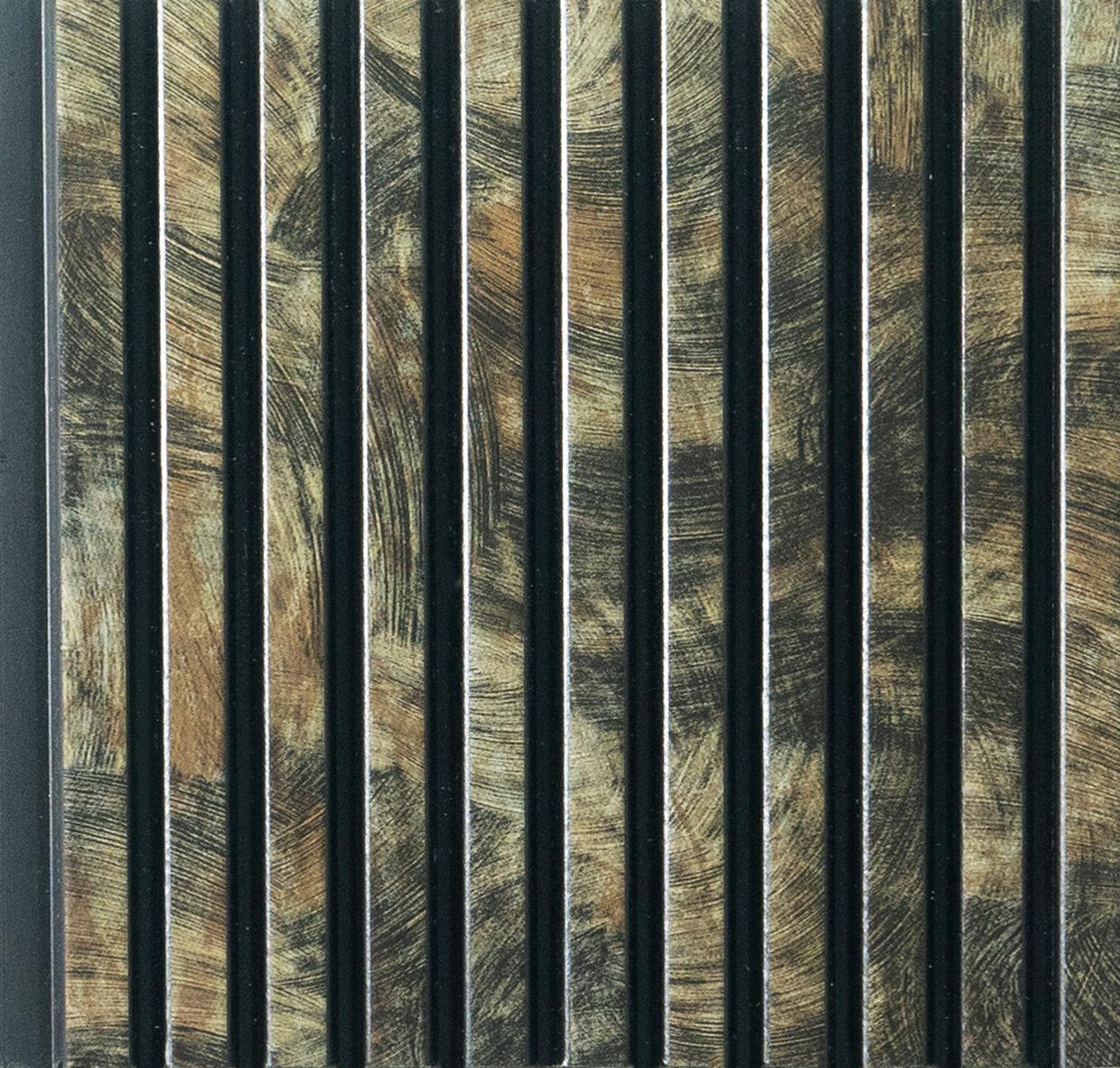 Brown Wooden Charcoal Louver Wood 9.5x0.32 Ft - Pn 00475