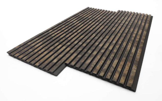 Brown Wooden Charcoal Louver Wood 9.5x0.32 Ft - Pn 00475