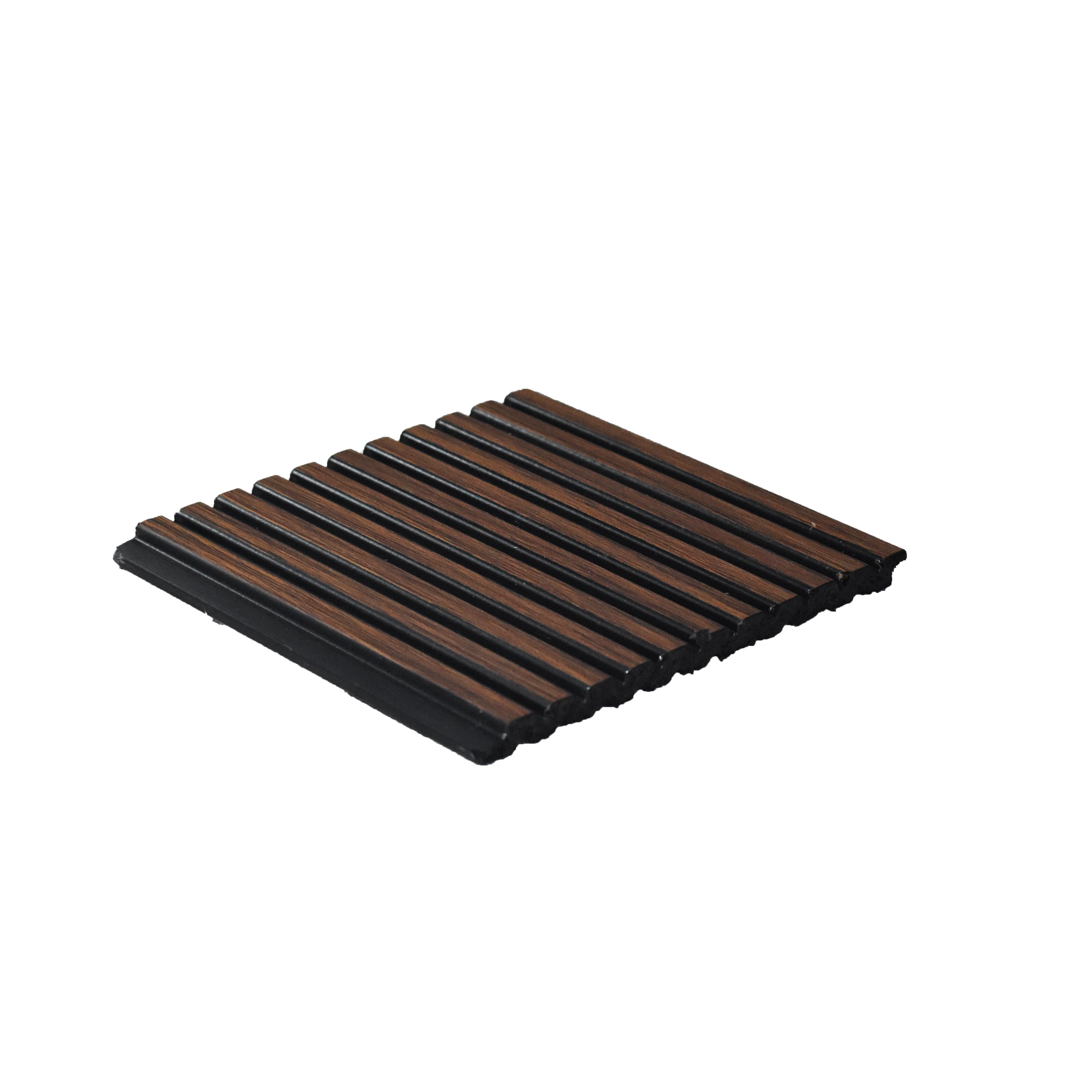 Brown Wooden Charcoal Louver Wood 9.5x0.32 Ft - Pn 00482