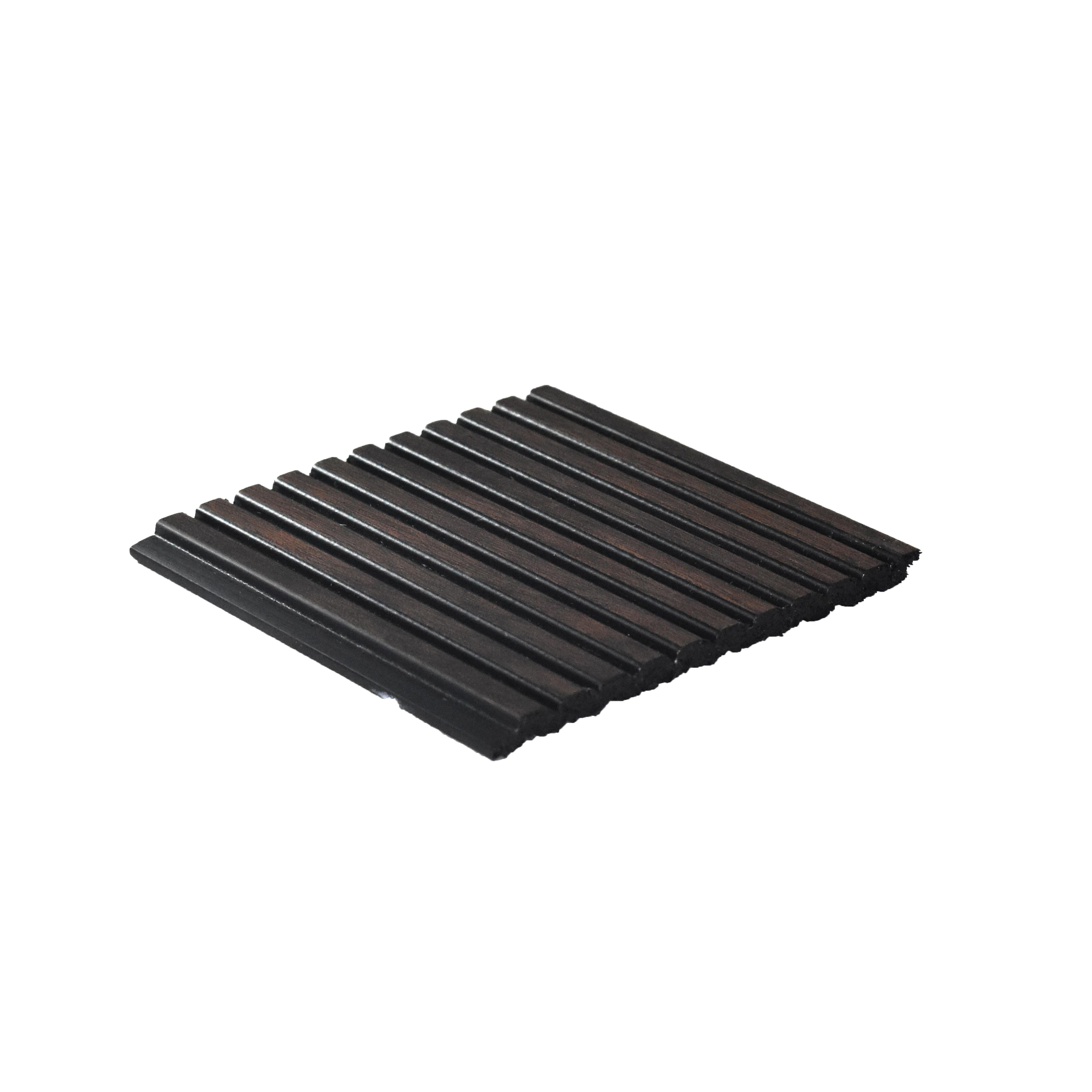 Premium Charcoal Panel Wood Louvers Brown 9.5x0.32 Ft - Pn 00483