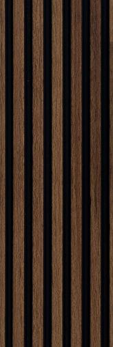 Brown Wooden Charcoal Louvers Panel Wood 9.5x0.32 Ft - Pn 00484