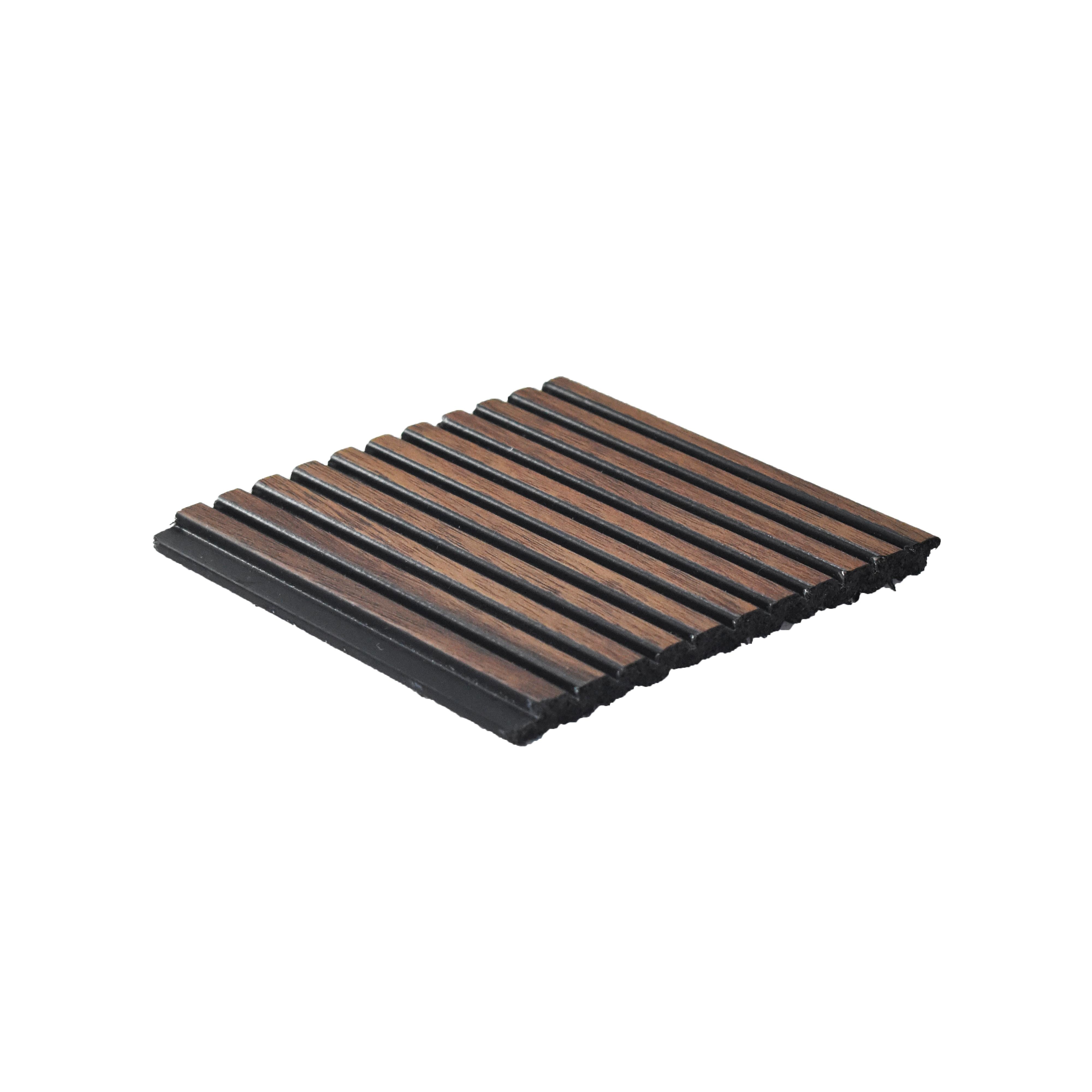 Brown Wooden Charcoal Louvers Panel Wood 9.5x0.32 Ft - Pn 00484