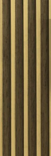 Brown Wooden Charcoal Louvers Panel Wood 9.5x0.32 Ft - Pn 00486