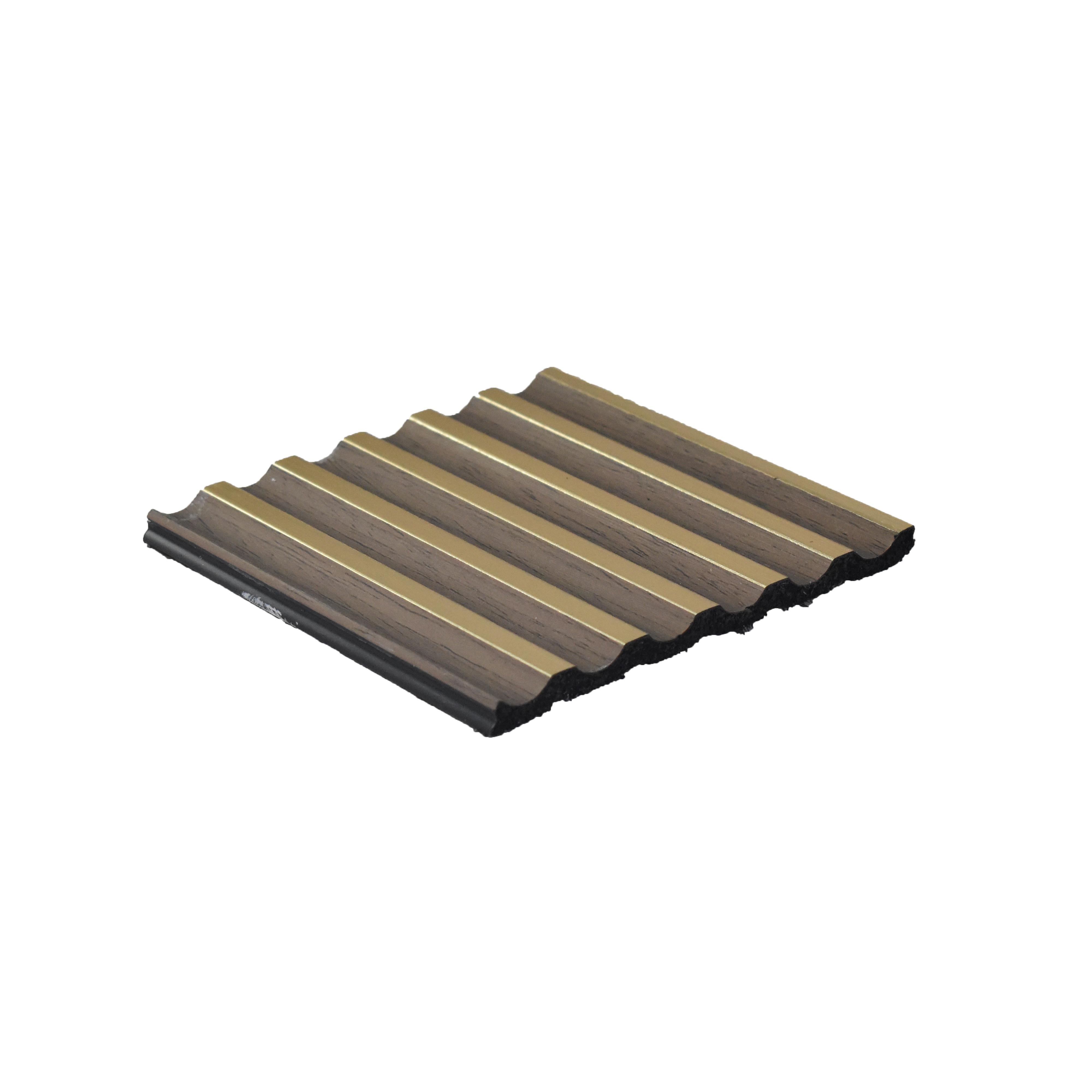 Brown Wooden Charcoal Louvers Panel Wood 9.5x0.32 Ft - Pn 00486