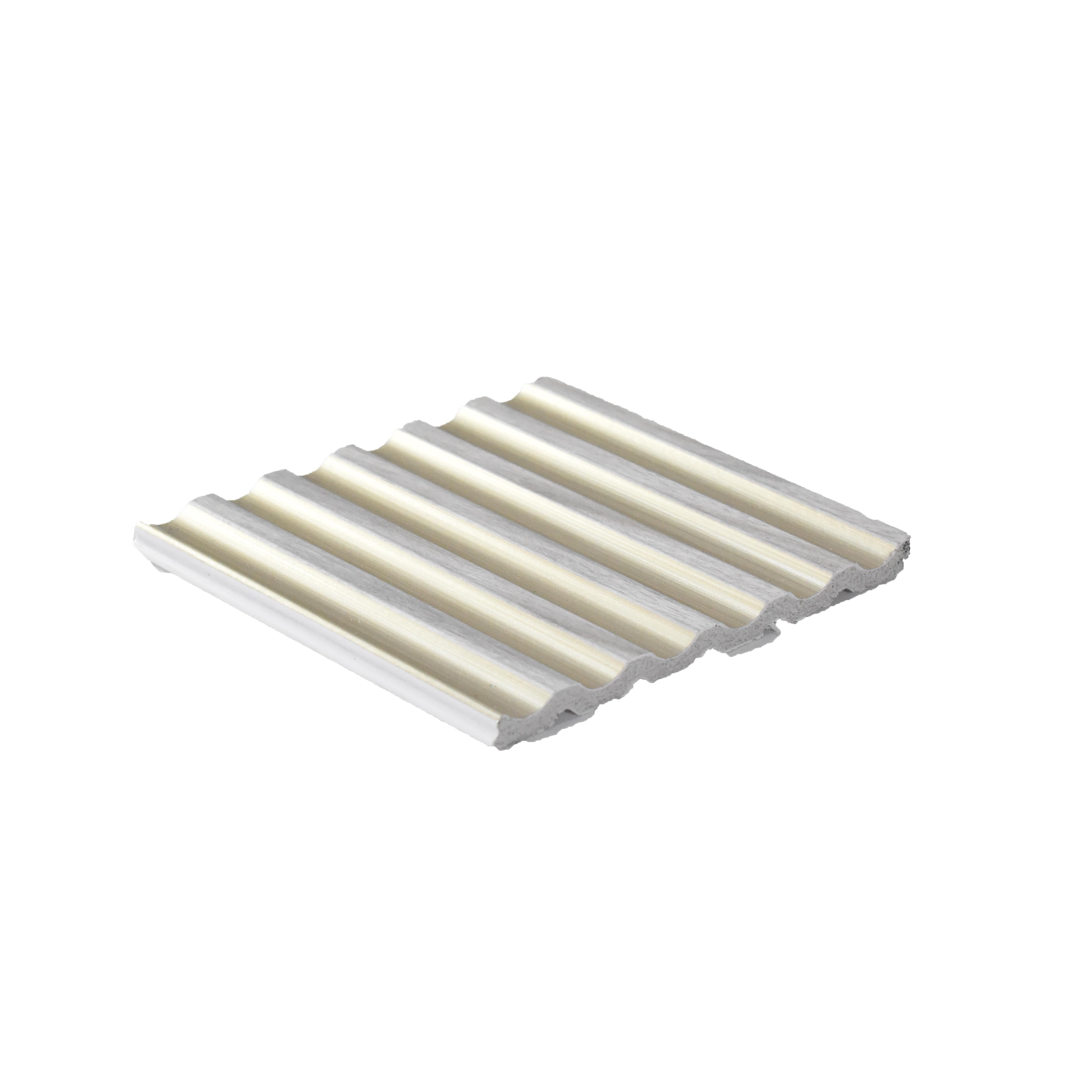 Premium Charcoal Panel Wood Louvers Brown 9.5x0.32 Ft - Pn 00487