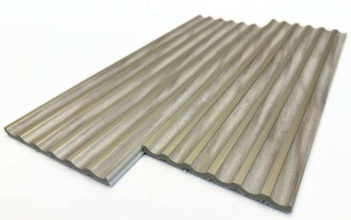 Premium Charcoal Panel Wood Louvers Brown 9.5x0.32 Ft - Pn 00487