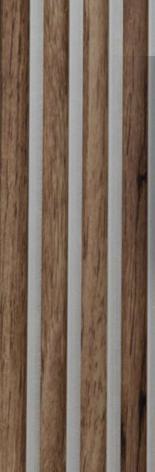 Brown Wooden Charcoal Louvers Panel Wood 9.5x0.32 Ft - Pn 00489