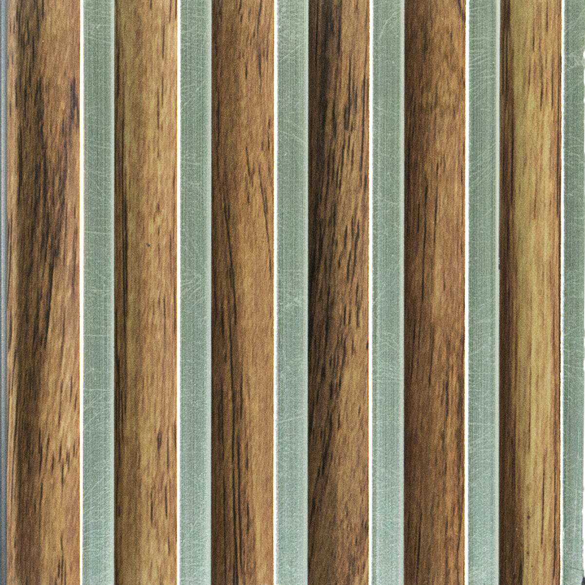 Brown Wooden Charcoal Louvers Panel Wood 9.5x0.32 Ft - Pn 00489