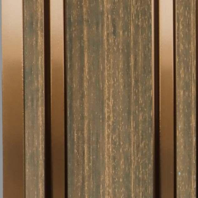 Premium Charcoal Panel Wood Louvers Brown 9.5x0.39 Ft - Pn 03552