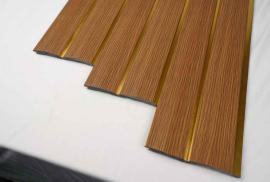 Premium Charcoal Panel Wood Louvers Brown 9.5x0.4 Ft - Pn 00679